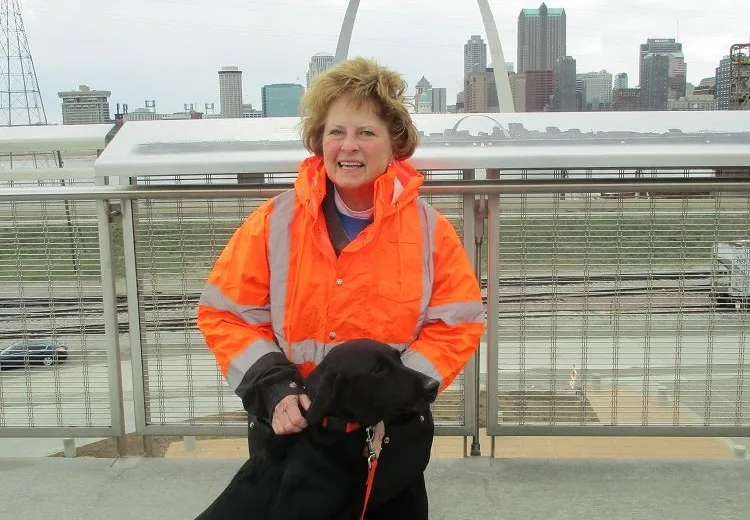 Jan Meyer with K-9 Tessa